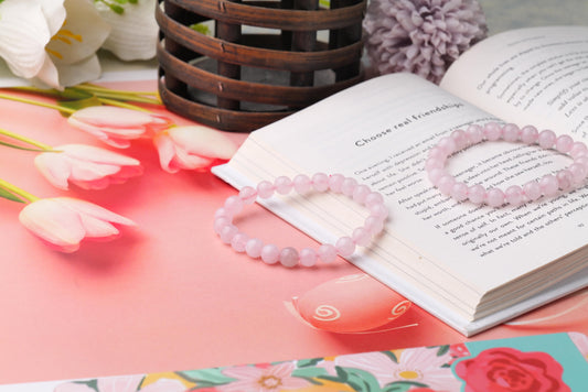 Rose Quartz Beaded Bracelet Love and Harmony Stone