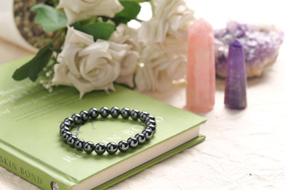 Certified Hematite Beaded Bracelet