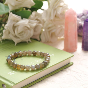 Labradorite Beaded Bracelet Transformation and Protection Stone