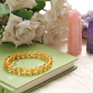 Citrine Beaded Bracelet For Prosperity and Joy
