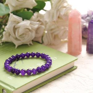 Amethyst Beaded Certified Bracelet