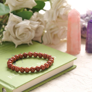 Certified Golden Sandstone Beaded Bracelet