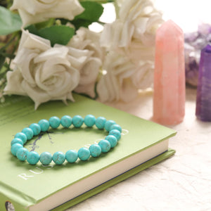 Turquoise Beaded Bracelet Protection and Communication Stone