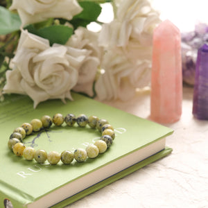 Certified Natural Serpentine Beaded Bracelet