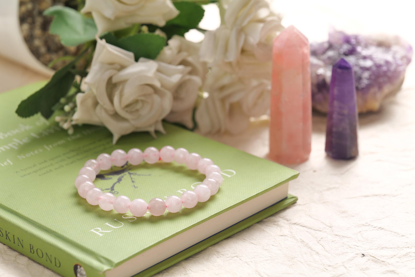 Rose Quartz Beaded Bracelet Love and Harmony Stone