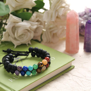 Dual Protection Seven Chakra Balancing Bracelet