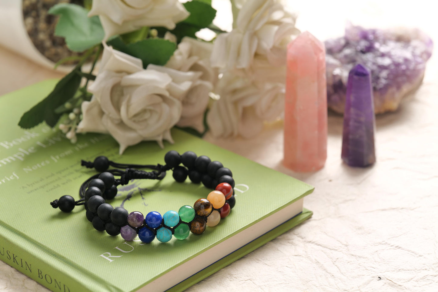 Dual Protection Seven Chakra Balancing Bracelet