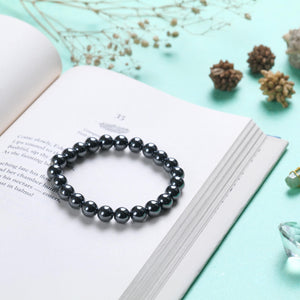 Certified Hematite Beaded Bracelet