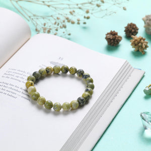 Certified Natural Serpentine Beaded Bracelet