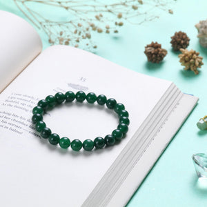 Green Aventurine Beaded Bracelet for Prosperity and Luck