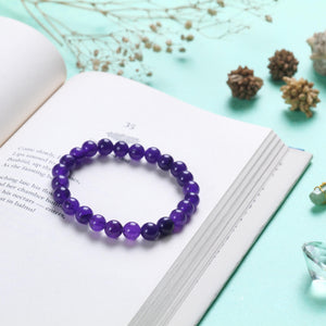 Amethyst Beaded Certified Bracelet