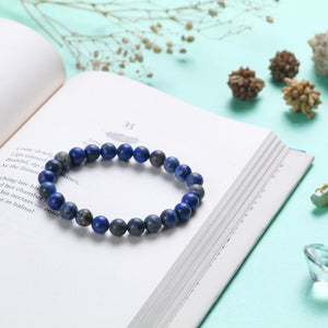 Certified Lapis Lazuli Beaded Bracelet