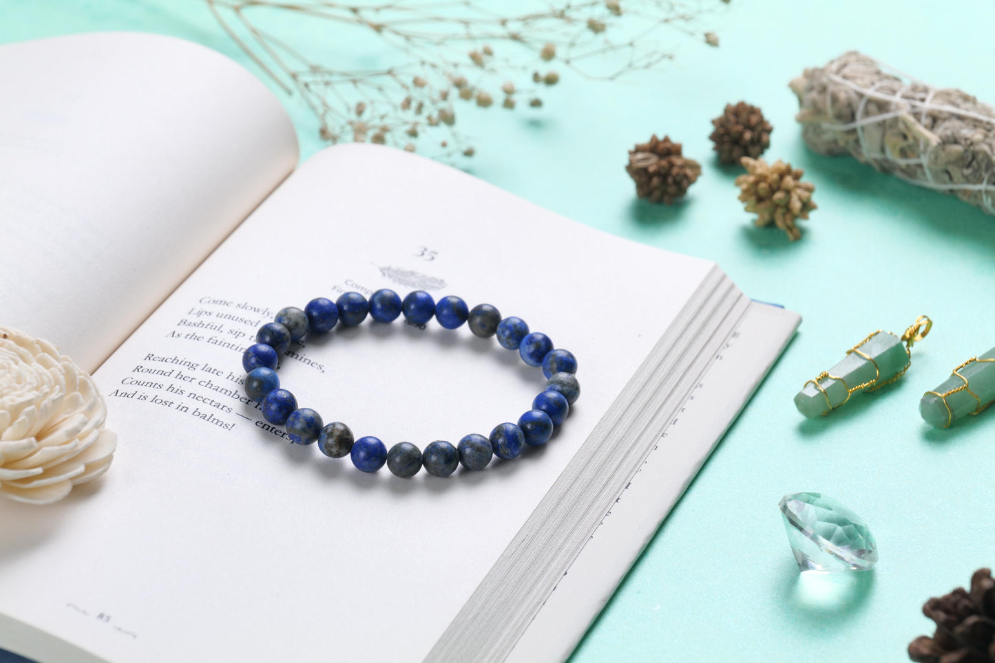 Certified Lapis Lazuli Beaded Bracelet