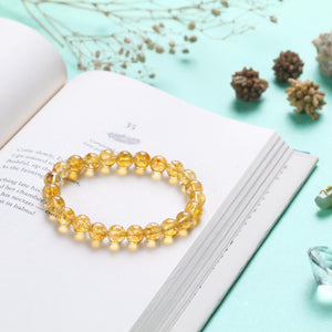 Citrine Beaded Bracelet For Prosperity and Joy
