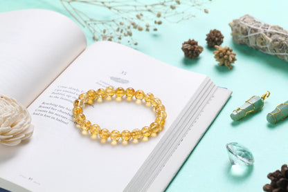 Certified Citrine Beaded Bracelet