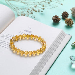 Citrine Beaded Bracelet For Prosperity and Joy