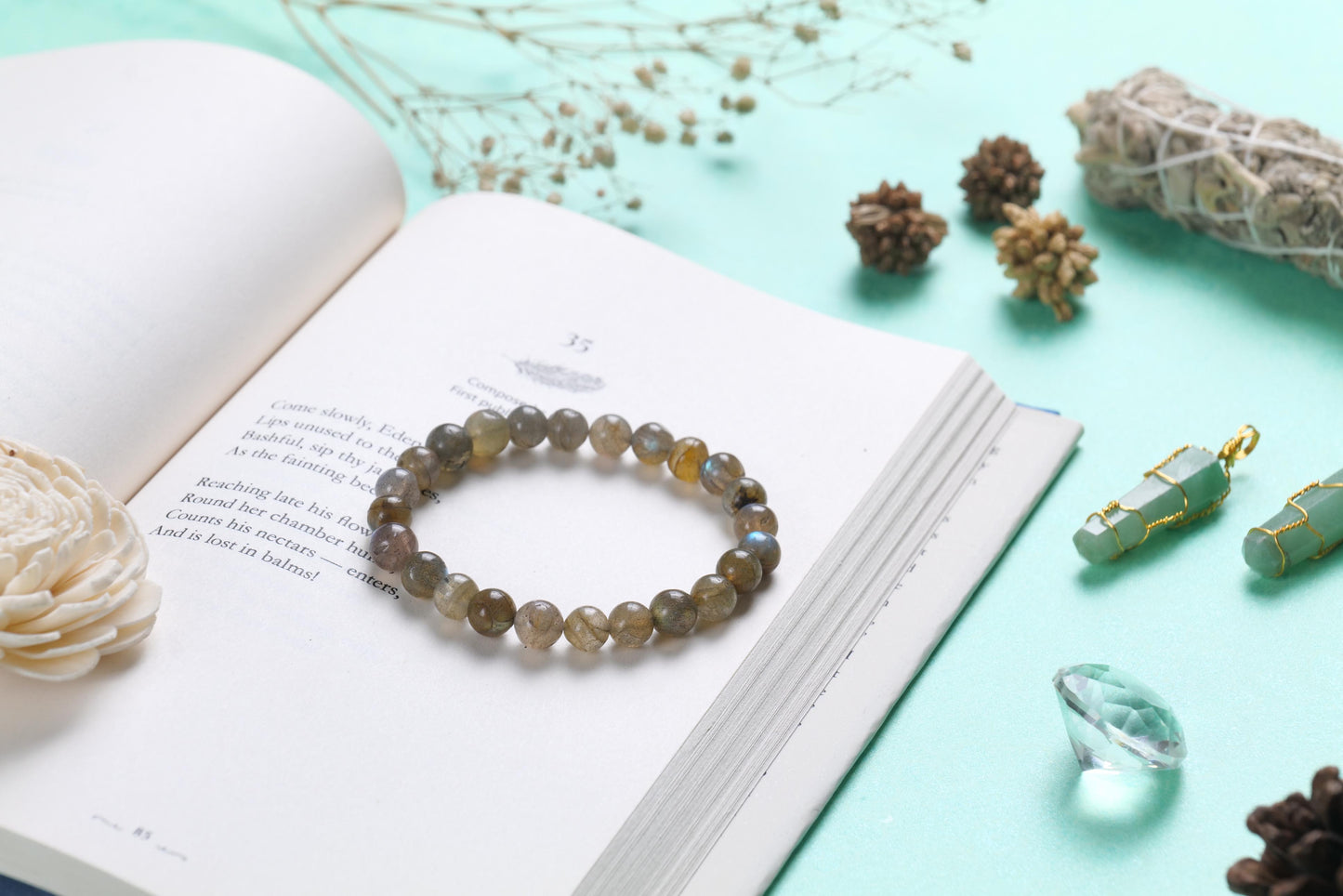 Labradorite Beaded Bracelet Transformation and Protection Stone