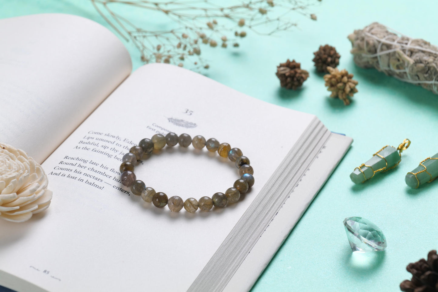 Labradorite Beaded Bracelet Transformation and Protection Stone