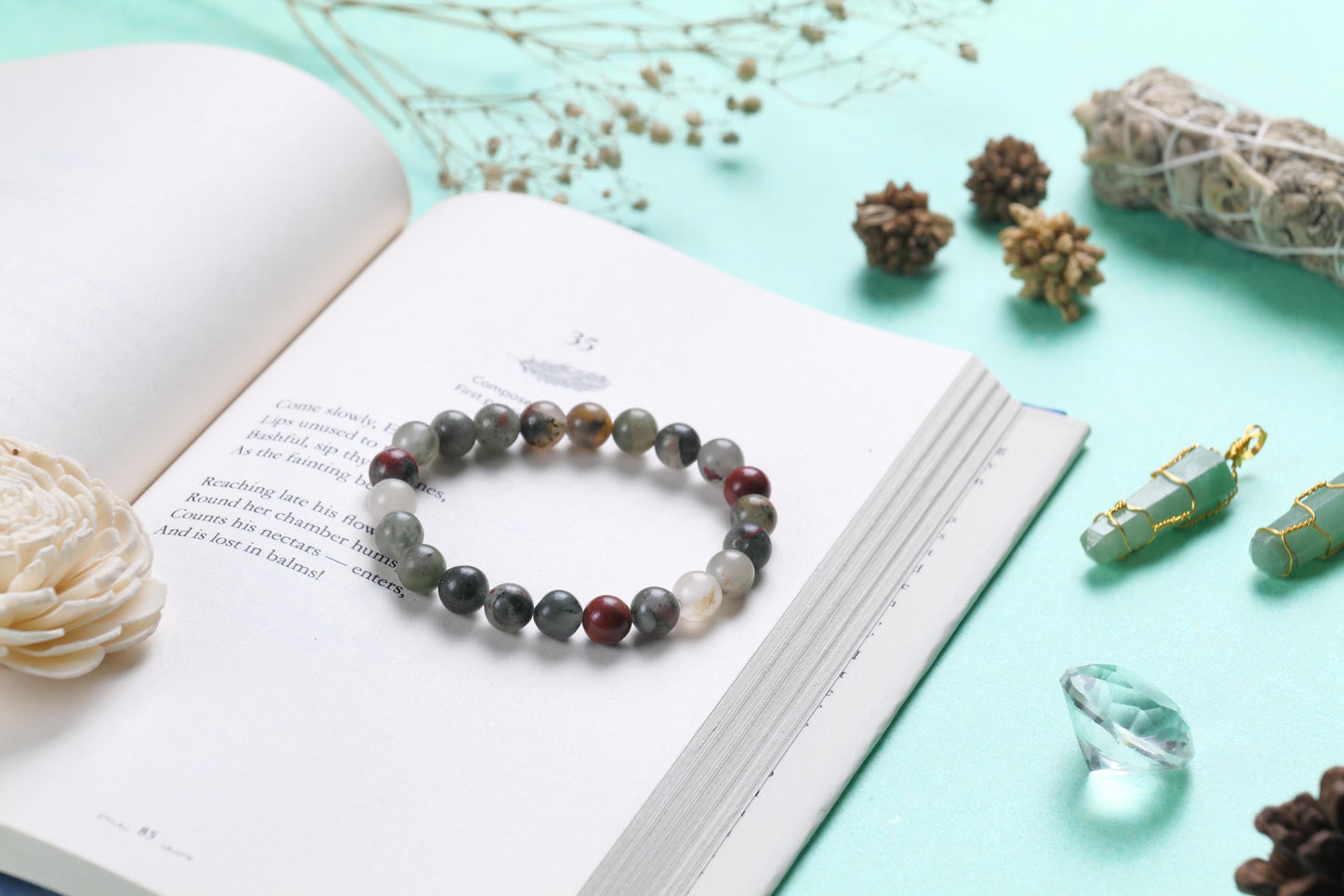 Certified Fancy Jasper Beaded Bracelet