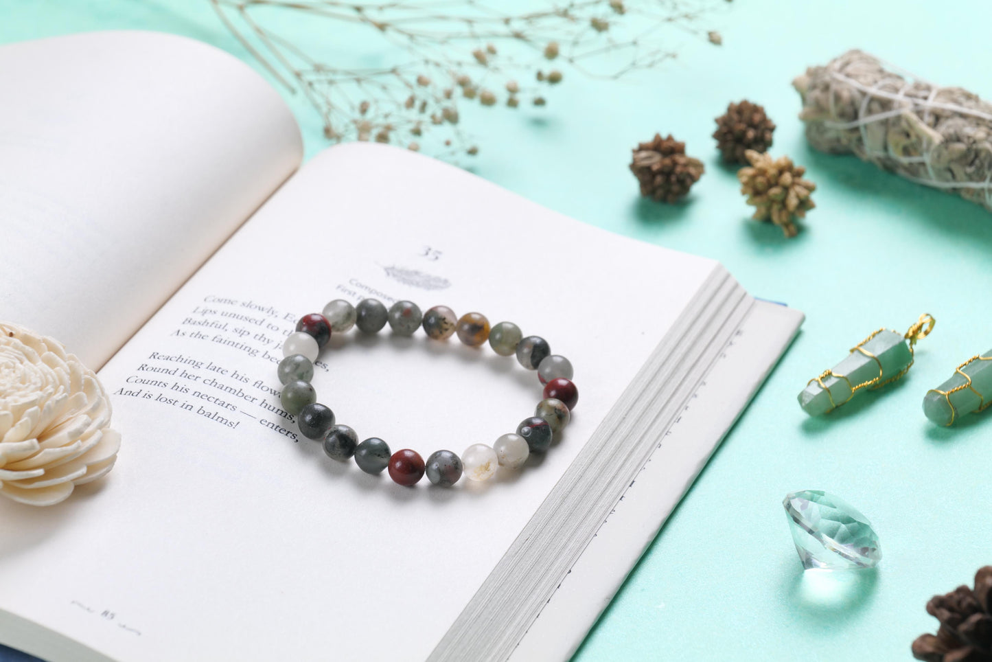 Certified Fancy Jasper Beaded Bracelet