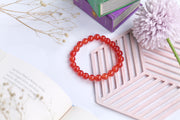 Red Carnelian Beaded Bracelet -