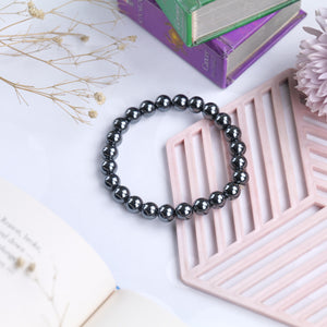 Certified Hematite Beaded Bracelet