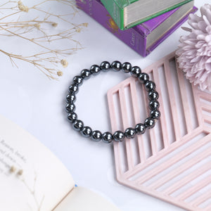 Certified Hematite Beaded Bracelet