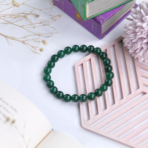 Green Aventurine Beaded Bracelet for Prosperity and Luck
