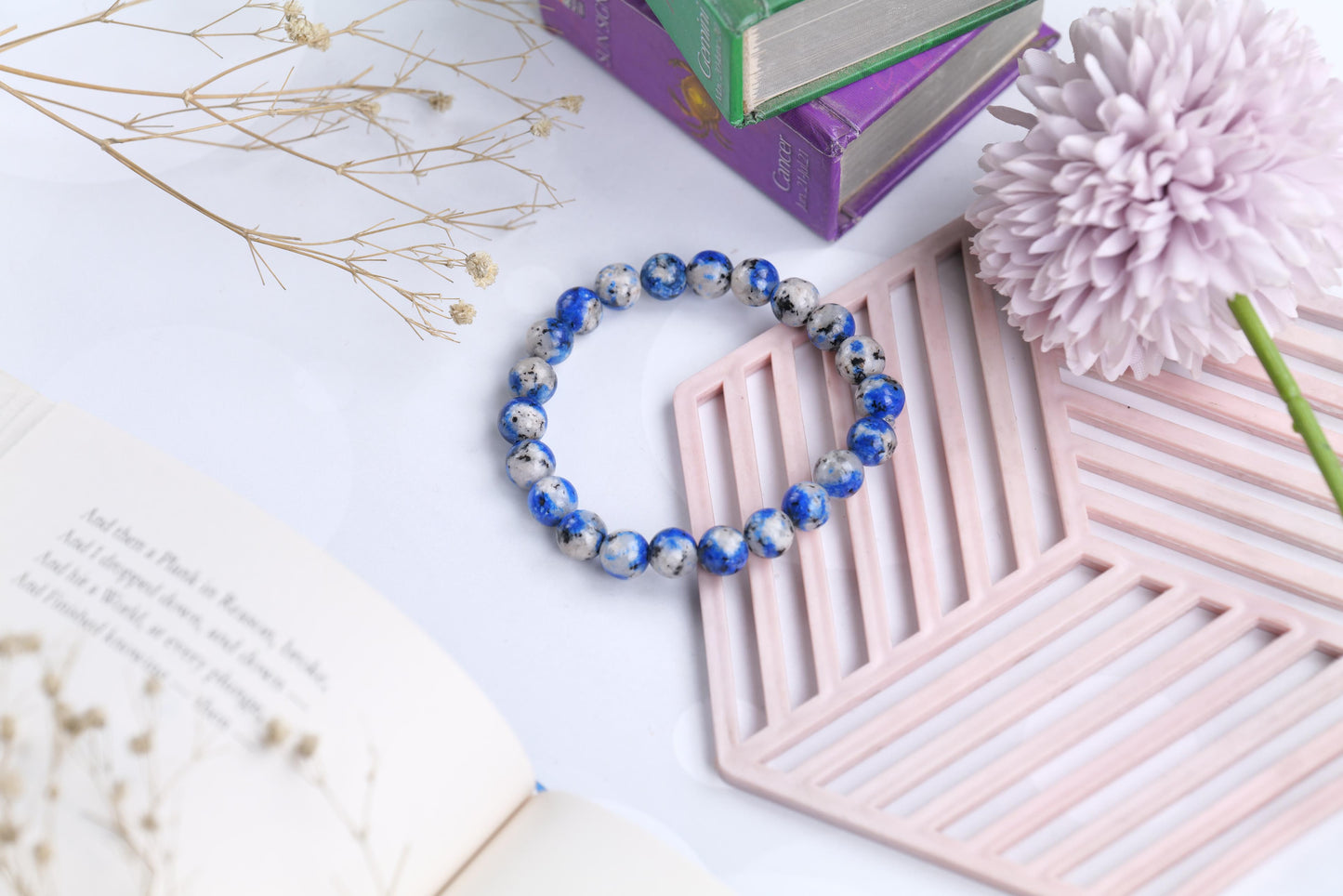 Lapis Lazuli Beaded Bracelet for Wisdom and Inner Truth