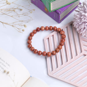 Certified Golden Sandstone Beaded Bracelet