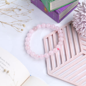 Rose Quartz Beaded Bracelet Love and Harmony Stone