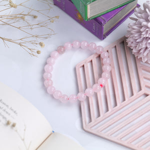 Rose Quartz Beaded Bracelet Love and Harmony Stone
