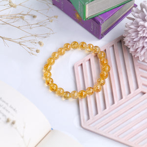 Citrine Beaded Bracelet For Prosperity and Joy