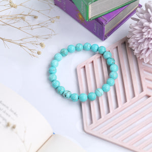 Turquoise Beaded Bracelet Protection and Communication Stone