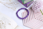 Amethyst Beaded Bracelet for Men & Women | GemGlow