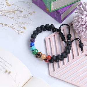 Dual Protection Seven Chakra Balancing Bracelet