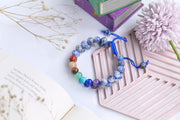 Certified Seven Chakra Healing Beaded Bracelet with Sodalite