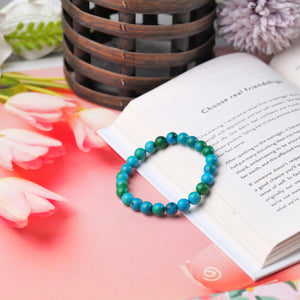 Turquoise and Green Beaded Bracelet