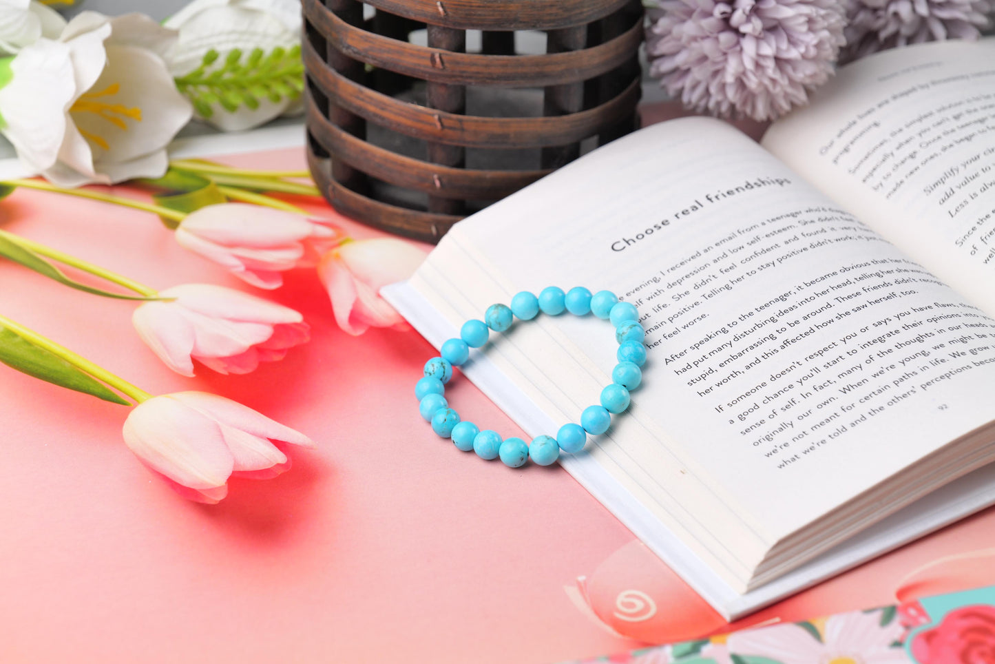 Turquoise Beaded Bracelet for Protection, Healing, and Serenity