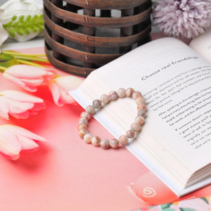 Marbled Jasper Beaded Bracelet for Stability, Protection, and Balance