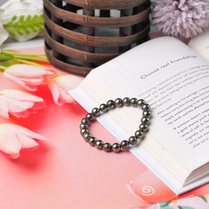 Pyrite Beaded Bracelet for Abundance, Protection, and Vitality