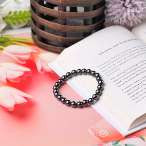 Sleek Hematite Stone Bracelet - Magnetic Healing Gemstone Bracelet for Men