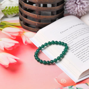 Green Aventurine Beaded Bracelet or Luck and Prosperity