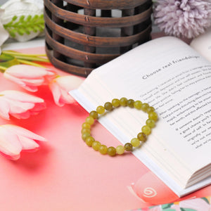 Yellow Jasper Beaded Bracelet for Stability, Strength, and Balance