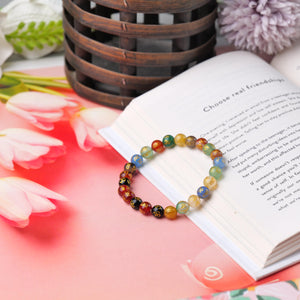 Multicolor Tibetan Buddhist Mantra Beads Bracelet