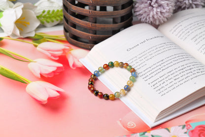 Multicolor Tibetan Buddhist Mantra Beads Bracelet