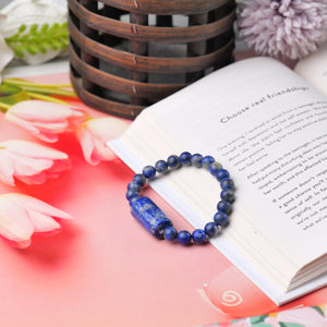 Lapis Lazuli Beaded Bracelet for Wisdom and Inner Truth