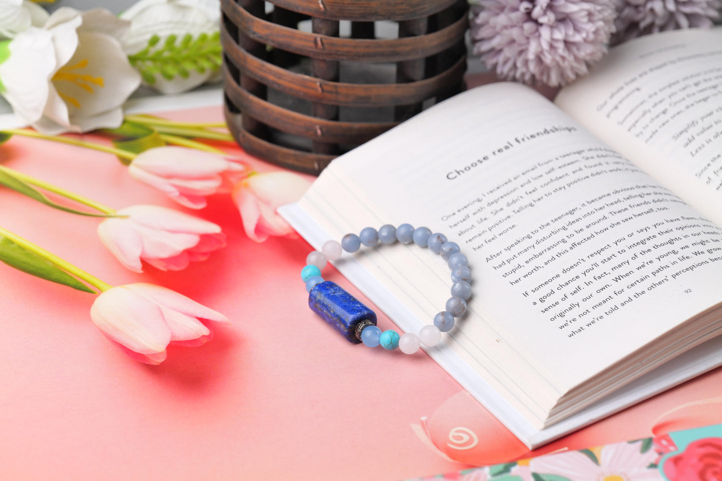 Lapis Lazuli Beaded Bracelet for Wisdom, Clarity, and Inner Peace