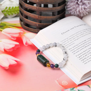 Black Rutile Gemstone Beaded Bracelet for Love, Healing, and Balance
