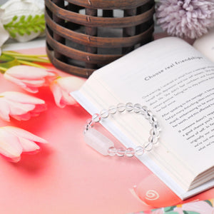 Clear Quartz Beaded Bracelet for Clarity, Healing, and Amplification